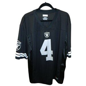 Raiders Derek Carr 4 Jersey 2XL Black & Silver Official NFLPA NFL Team Apparel